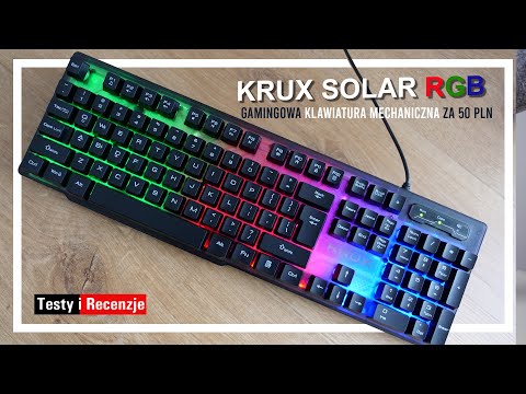 KRUX Solar RGB — pełnowymiarowa klawiatura membranowa